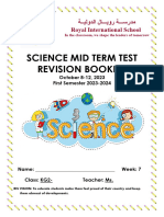 KG2 SUMMATIVE TEST-Science Revision Booklet