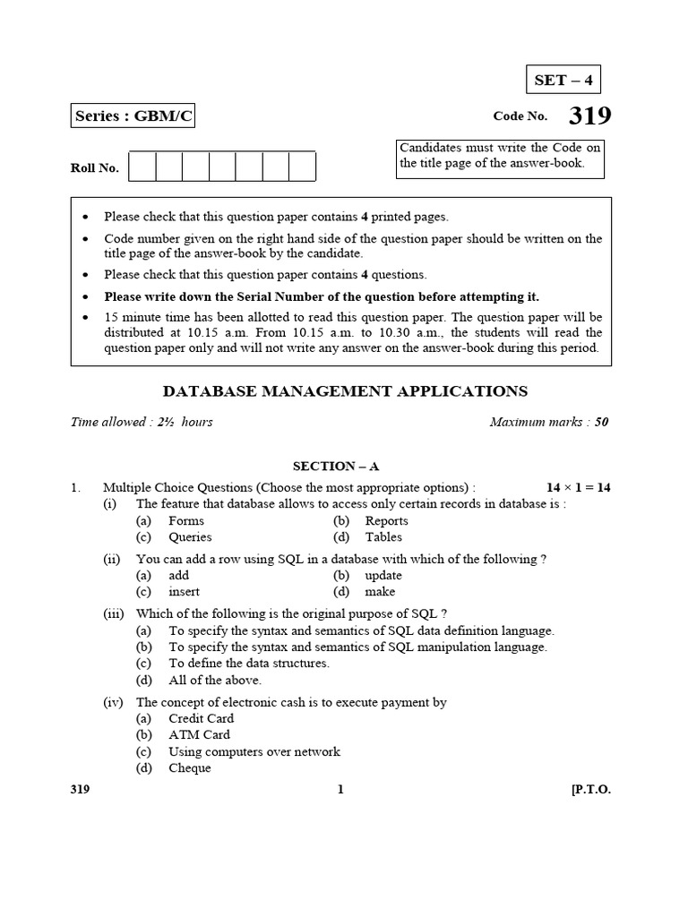 319-Database Man. App. | PDF | Databases | Sql