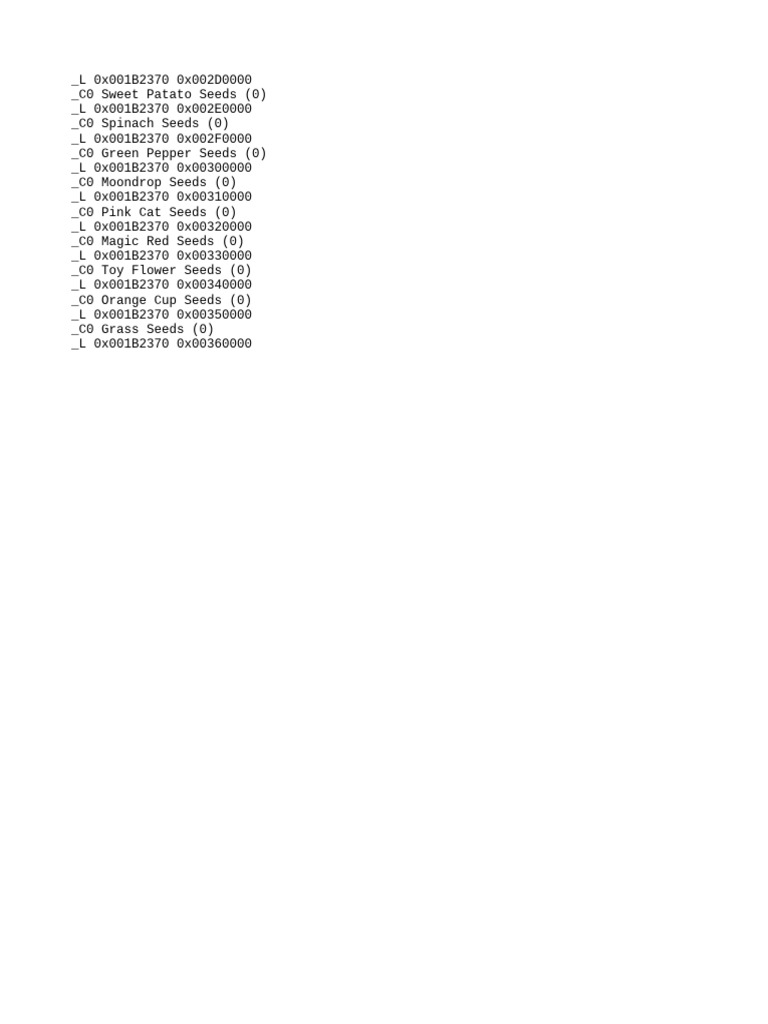 Cheats Harvest Moon PDF
