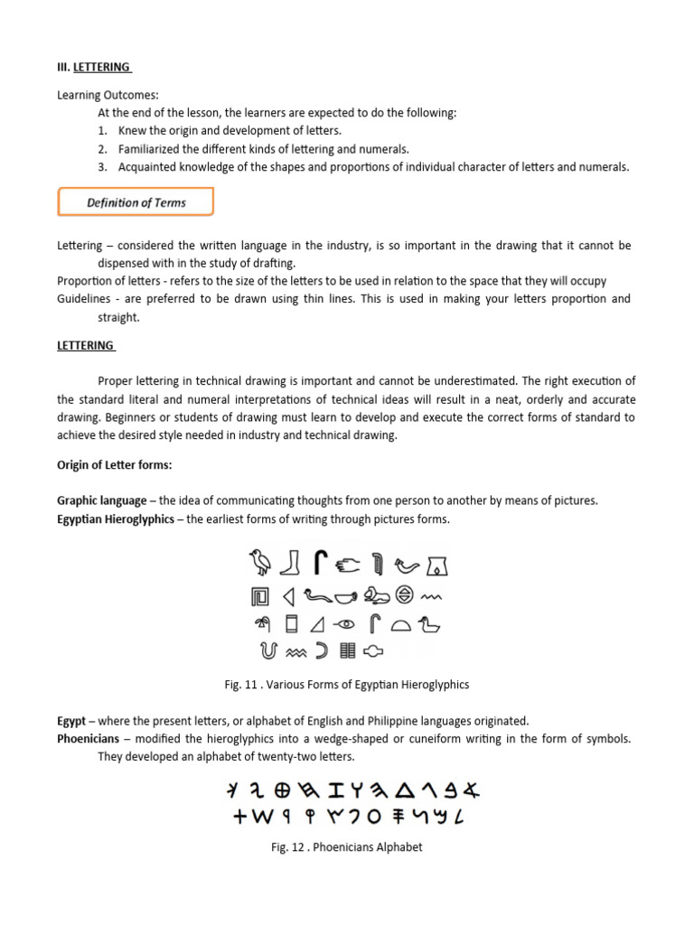 Iii - Lettering | PDF | Writing | Alphabet