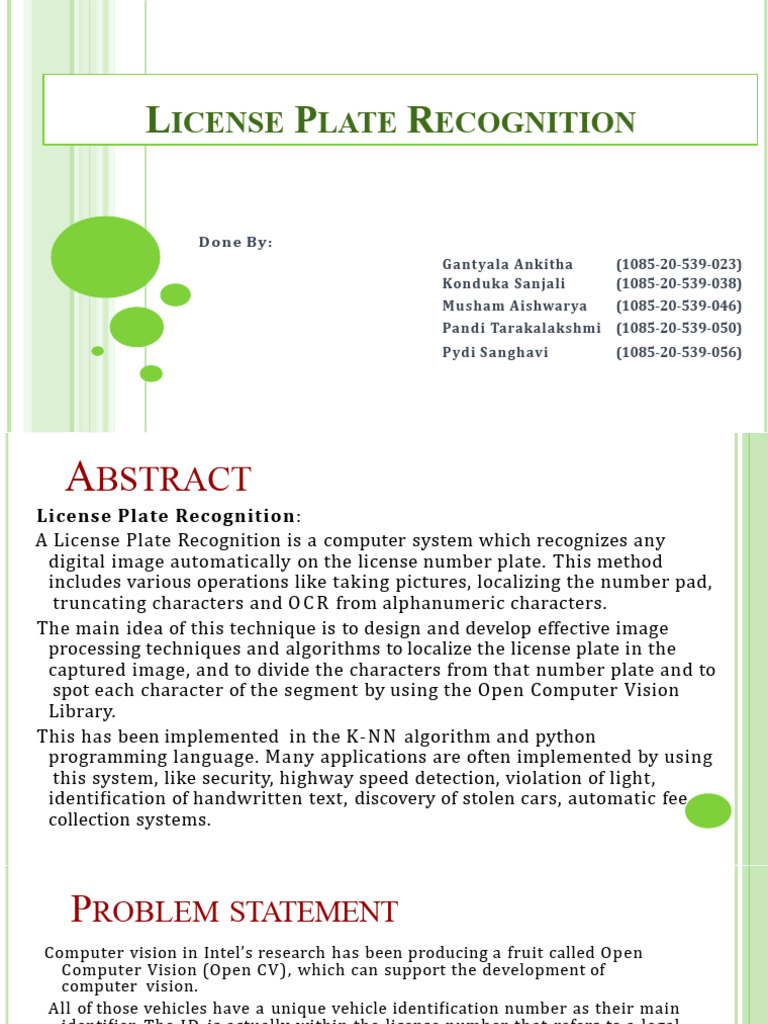 License Plate Recognition | PDF | Computer Vision | Applied Mathematics