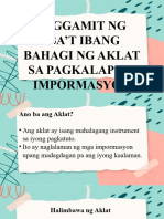 Filipino 3 - Ang Iba T Ibang Bahagi NG Aklat