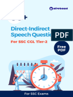 Direct and Indirect Speech E Book For SSC CGL Tier 2