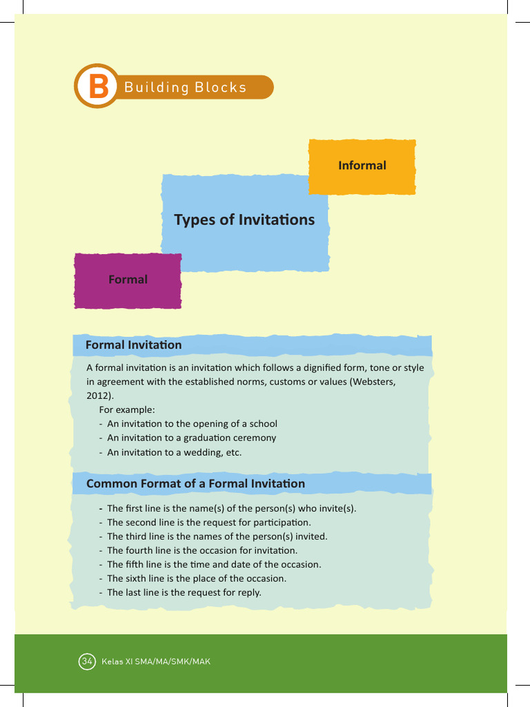 Kelas XI Bahasa Inggris Invitation Letter PDF Indonesia