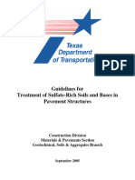 Treatment of Sulfate-Rich Soils and Bases in Pavement-Texas Report