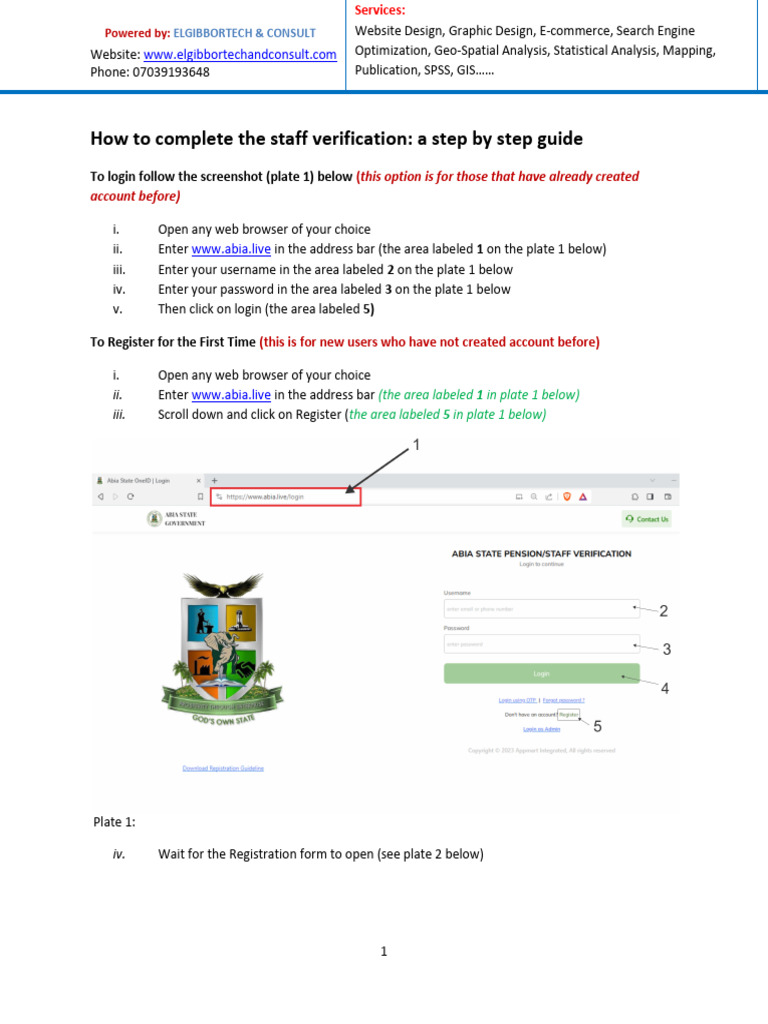 Abia Staff Verification Guide Online | PDF | Geographic Information ...