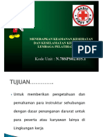 Kode Unit: N.78SPS02.035.1: Menerapkan Keamanan, Kesehatan Dan Keselamatan Kerja (K3) Di Lembaga Pelatihan Kerja