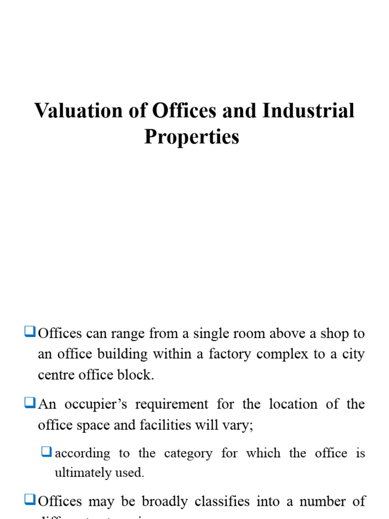 View of Valuation of Offices and Industrial Properties | PDF | Real Estate ...