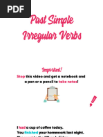 Presentation +Past+Simple+Irregular+Verbs