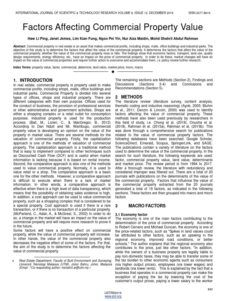 Factors Affecting Commercial Property Value | PDF | Real Estate ... - Factors Affecting Agricultural Property Tax Rates