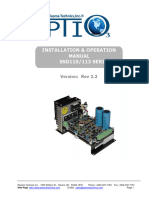 Pti SSD110 Installation Operation