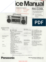 Panasonic Rx-c39l Service Manual