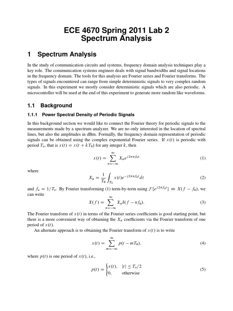 Spectrum Analysis PDF