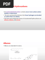 Alkenes and Alkynes