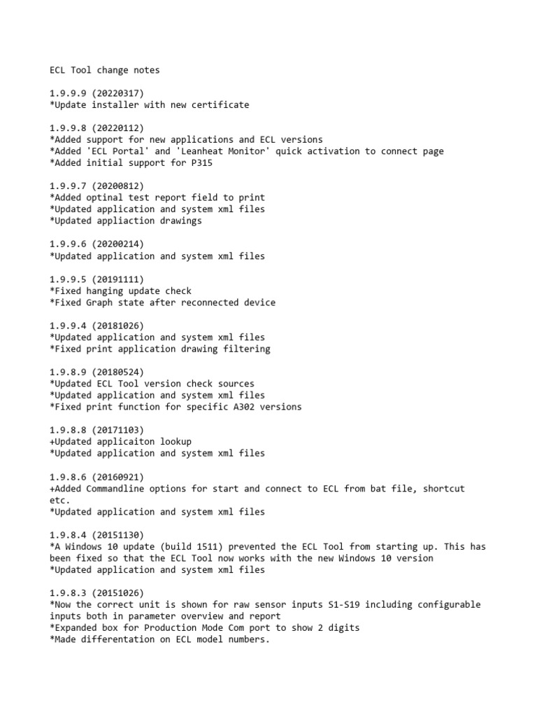Ecl Tool Updates For Developers Pdf Computing Software