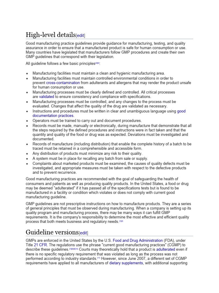 GOOD MANUFACTURING PRACTICES REQUIREMENTS visual data 8