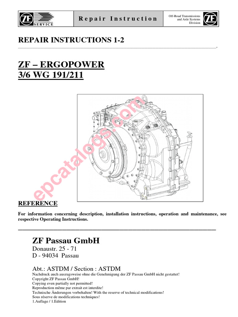 PR BL 新品未使用 六法全書 令和6年 ZF RV ZF 3-6-191 - 211 - e Repair Manual | PDF | Bearing