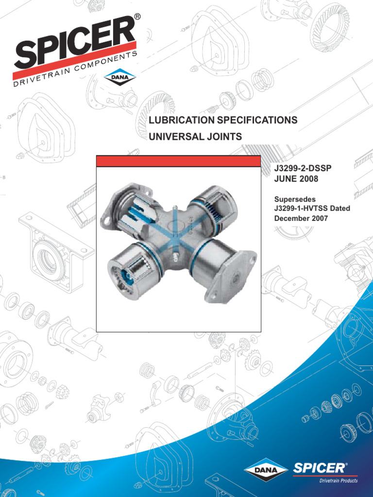 Lubrication Specifications Universal Joints PDF Bearing (Mechanical