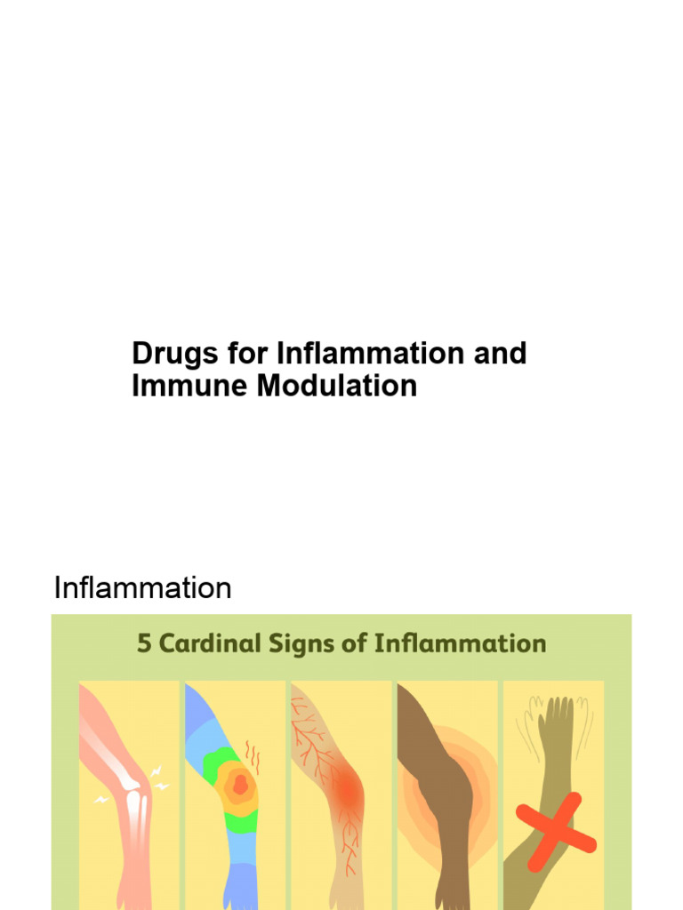 Drugs For Inflammation and Immune Modulation PDF Inflammation Immune System