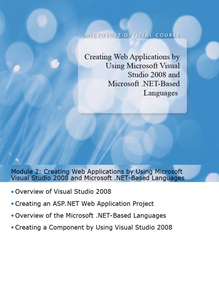 Creating Web Applications by Using Microsoft Visual Studio 2008 and ...