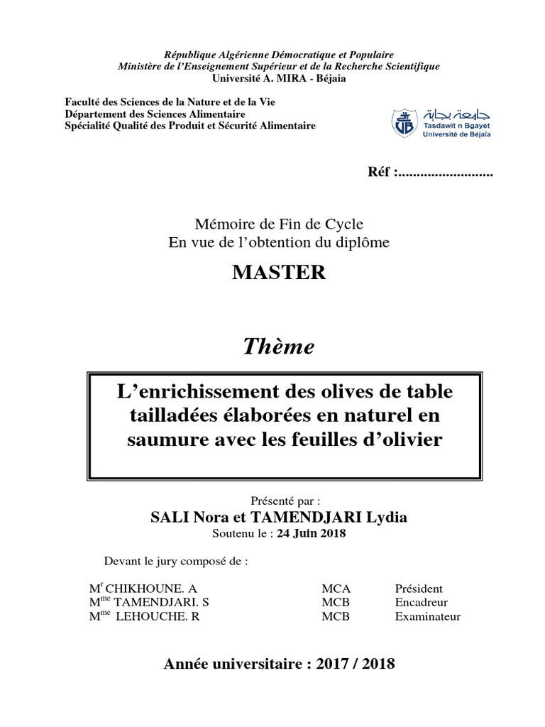 Enrichissement des olives par feuilles d'olivier | PDF | Polyphénol | olive
