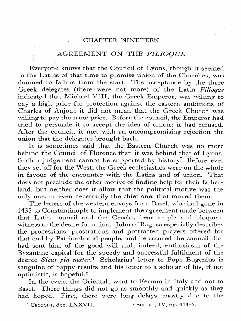 Church Union and the Filioque Debate | PDF | Religion & Spirituality