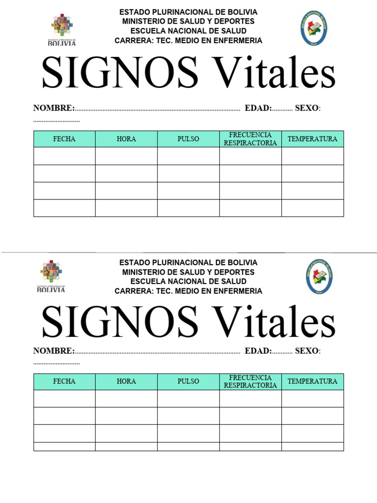 Signos Vitales Lista | PDF