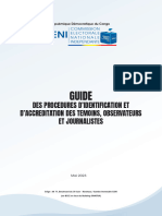 Guide Des Procedures D'identification Et D'accreditation Des Temoins, Observateurs Et Journalistes