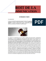 Droit de La Communication Introduction
