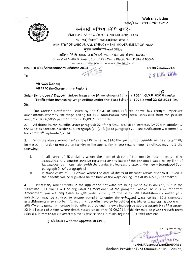 EDLI AmendmentScheme 7736 | PDF