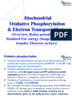 Oxidative Phosphorylation and Electron Transport Chain I Overview Electron Carriers