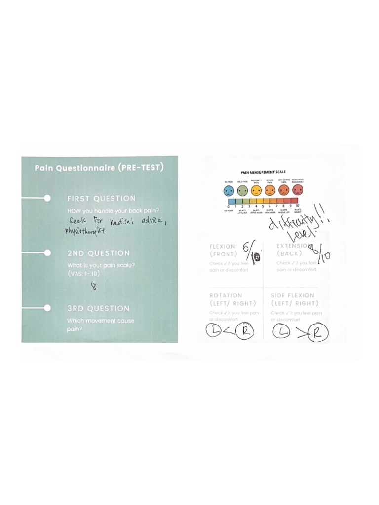 PRE-test Questionnaire | PDF