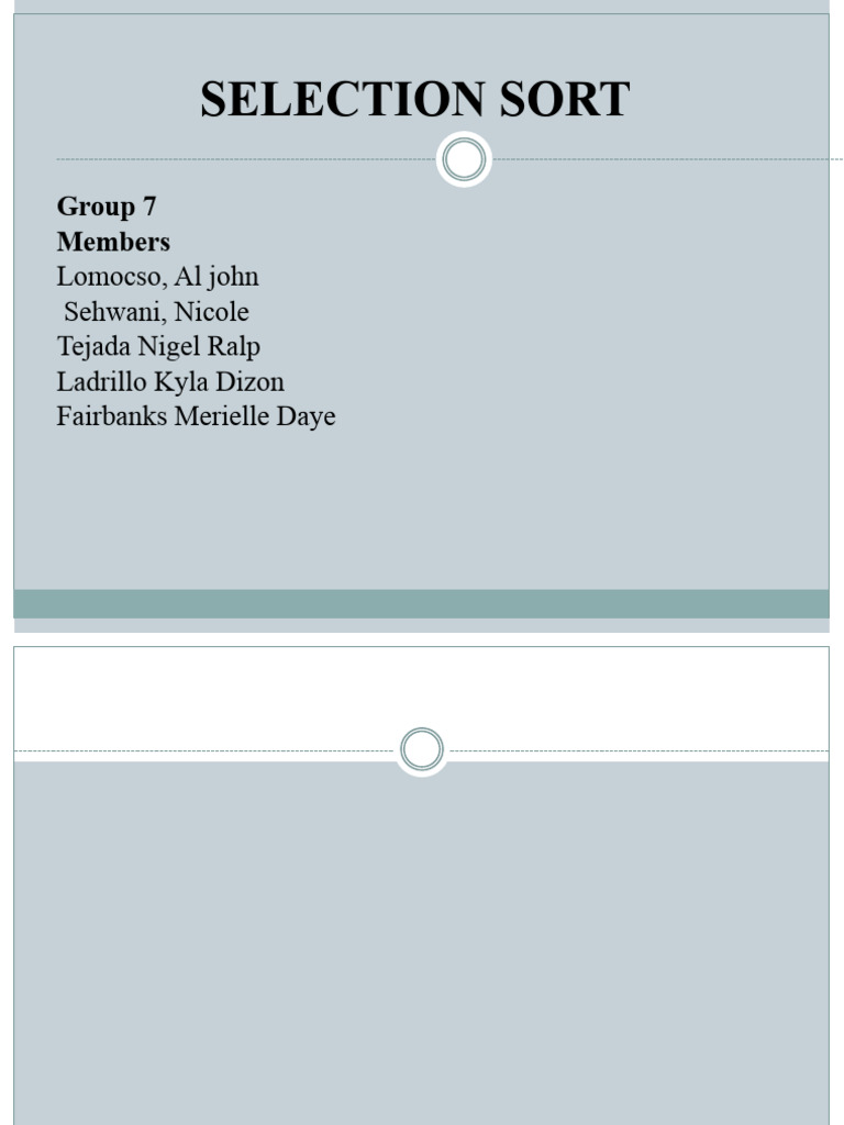 Selection Sort | PDF | Computer Science | Computer Data