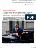 Investidura de Pedro Sánchez, en Directo Discurso de Sánchez, Feijóo y Abascal, Sesión de Hoy