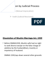 Dissolution MUSLIM MARRIAGE by Judicial Process FAMILY