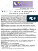 The Lawton Instrumental Activities of Daily Living (IADL) Scale