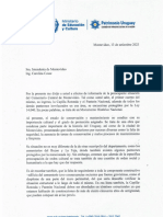 Carta A La Intendenta Por Tema Cementerios