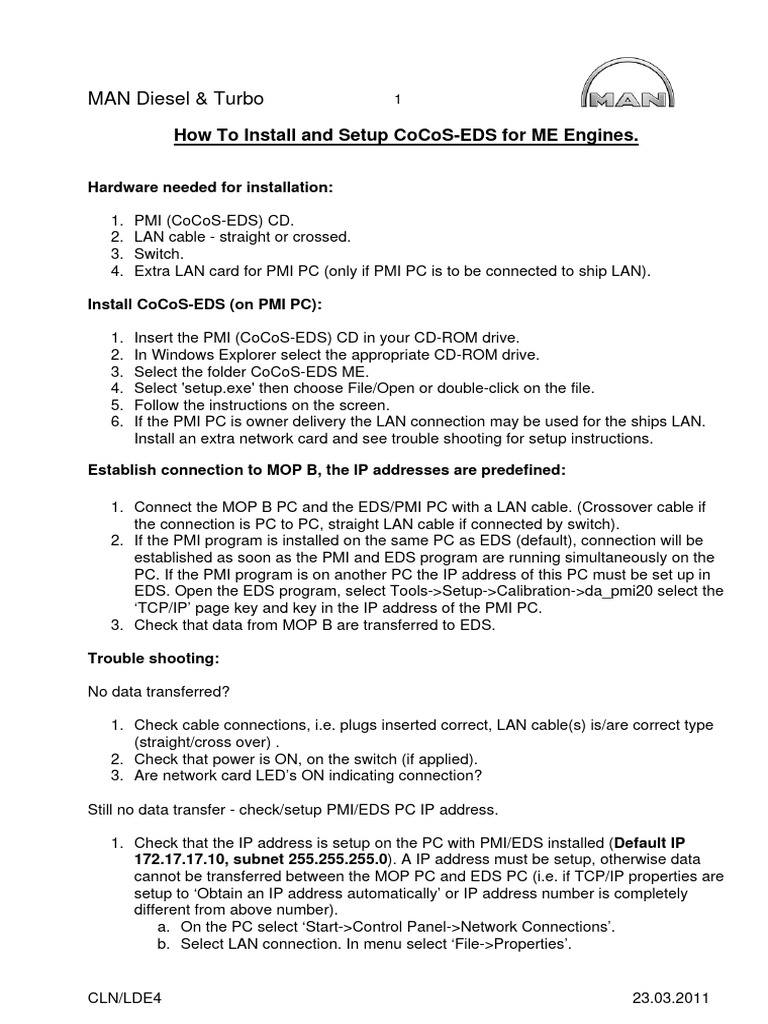 CoCoS-EDS Installation Guide for ME Engines | PDF | Ip Address ...