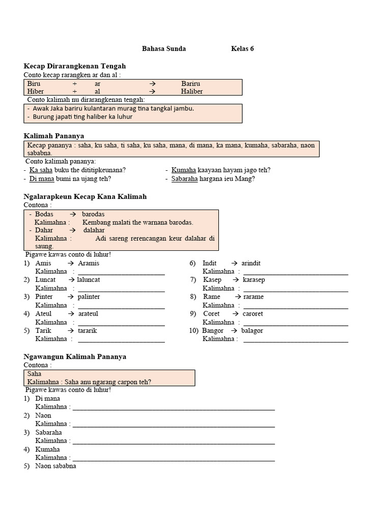 Bahasa Sunda Kelas 6 Pdf