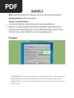 Activity 2 Software Installation