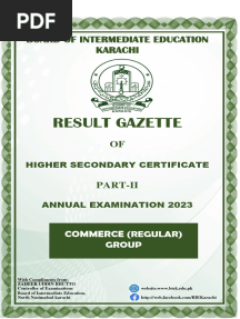 Result Commerce Regular HSC Part II Annual 2023 Complete
