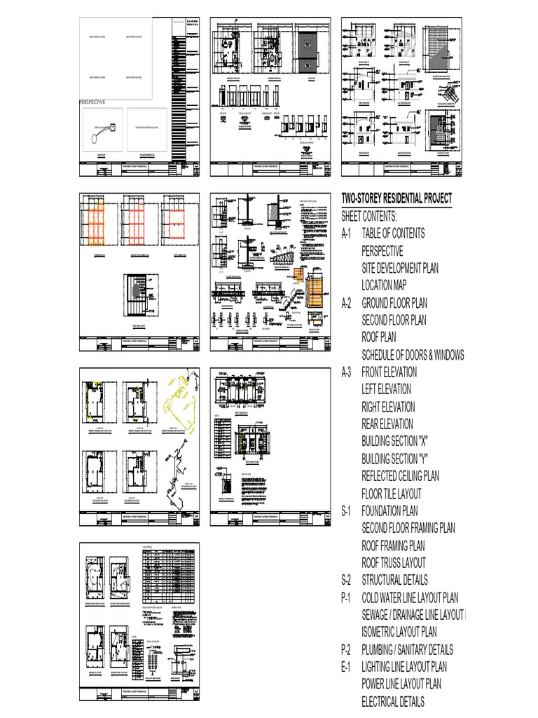 Proposed 2-Storey Residential Plans | PDF | Structural Engineering ...