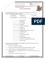 LS1 Eng. Worksheets (Genre of Materials Viewed)