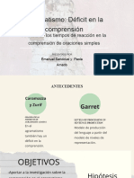 Agramatismo. Déficit en La Comprensión (TP)