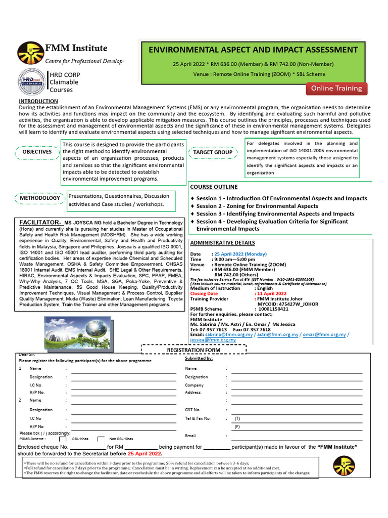 Environmental Impact Assessment Training | PDF | Occupational Safety ...