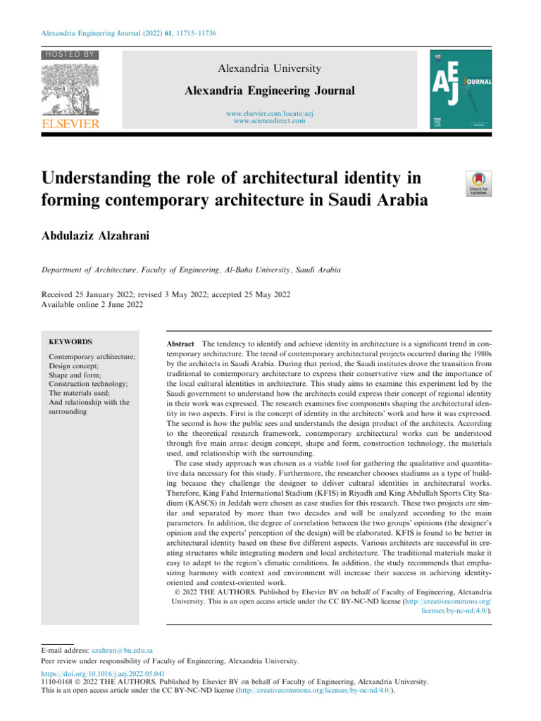 Understanding The Role of Architectural Identity in Forming