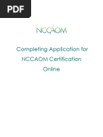 Applying For NCCAOM Certification