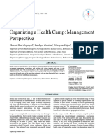 Organizing A Health Camp Management Perspective