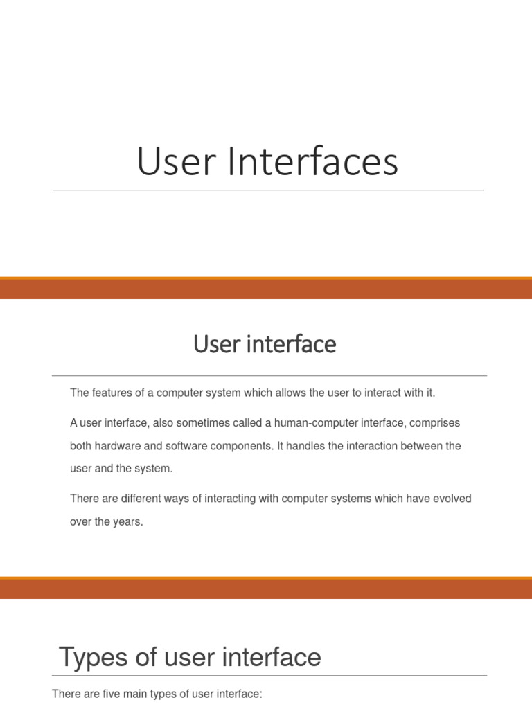 User Interfaces | PDF