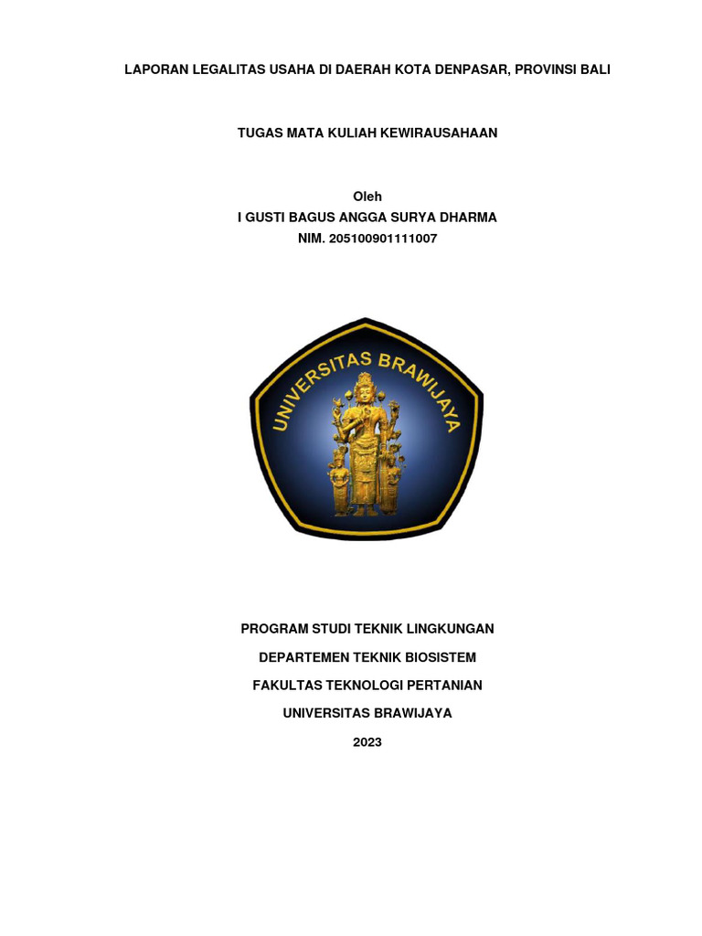 Contoh Dokumen Legalitas Usaha | PDF | Hukum